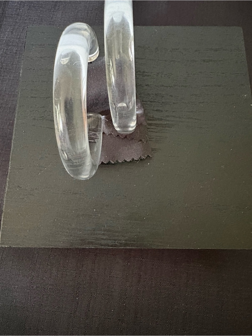Clear Lucite/Acrylic Hoop Earrings - Jewelry